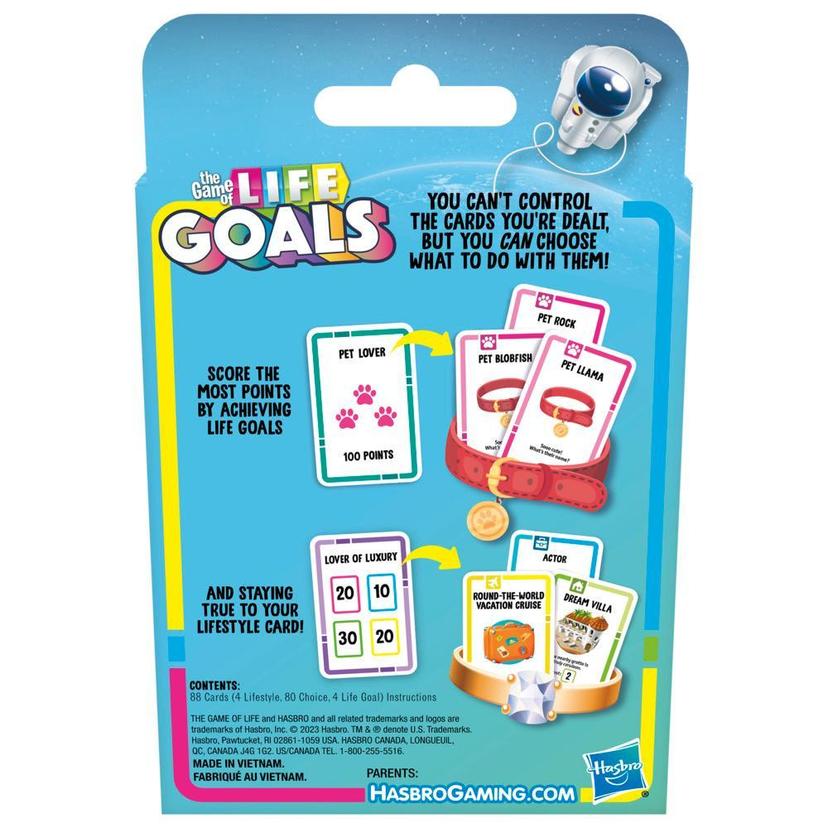 The Game of Life Goals Game, Quick-Playing Card Game for 2-4